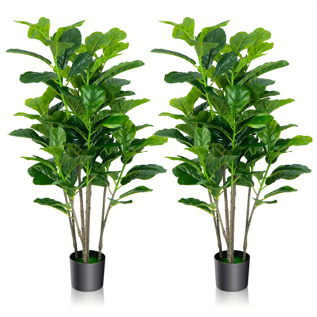 Ensemble de 2 arbres artificiels Lifezeal de 51 pouces pour l'intérieur et l'extérieur