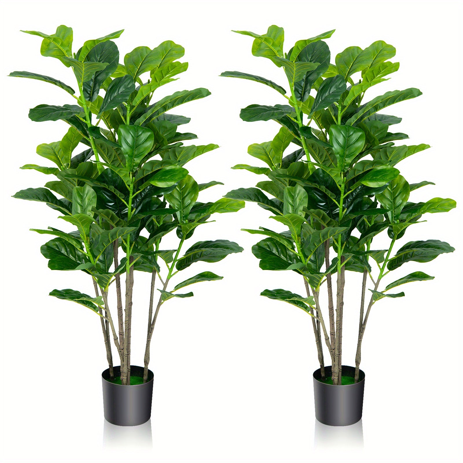 Ensemble de 2 arbres artificiels Lifezeal de 51 pouces pour l'intérieur et l'extérieur