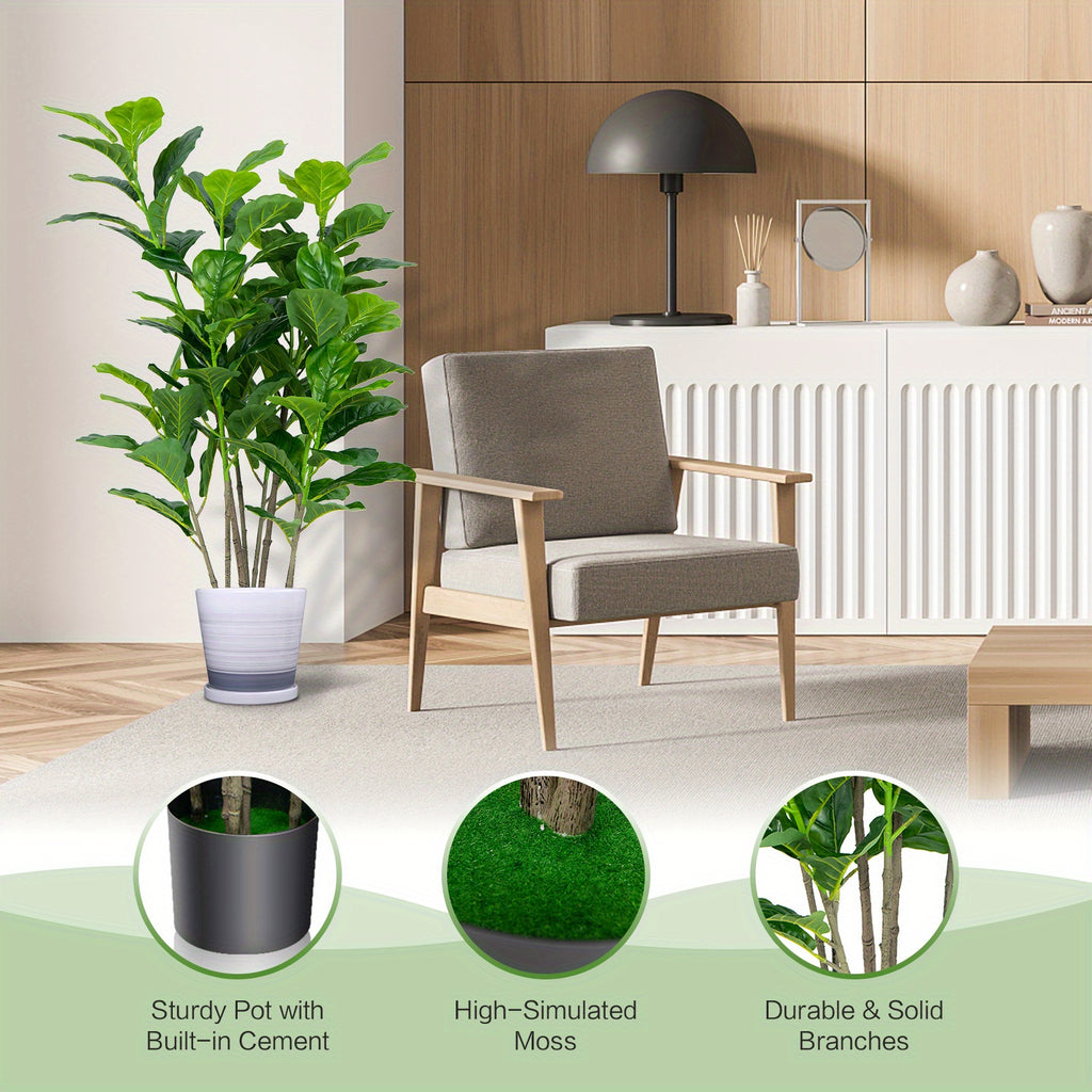 Ensemble de 2 arbres artificiels Lifezeal de 51 pouces pour l'intérieur et l'extérieur