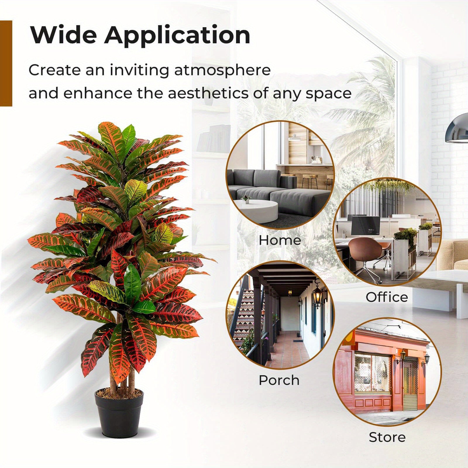 Plante artificielle de croton MULTIGOT 40\