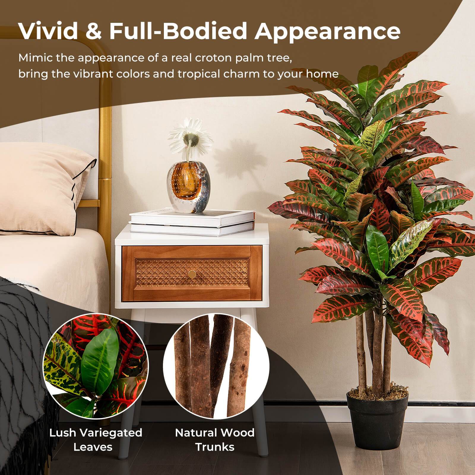 Plante artificielle de croton MULTIGOT 40\
