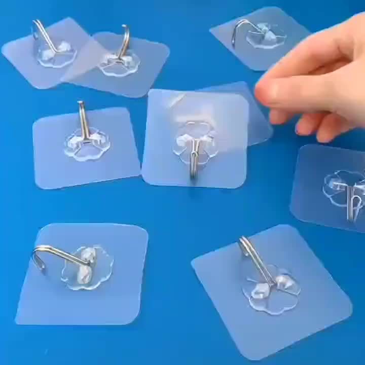 15pcs Crochets Adhésifs Forts - Étanches, Installation Facile pour Mur & Salle de Bain, Organisateur de Suspension Multifonctionnel Sans Couture, Crochets pour Salle de Bain, Crochets Utilitaires