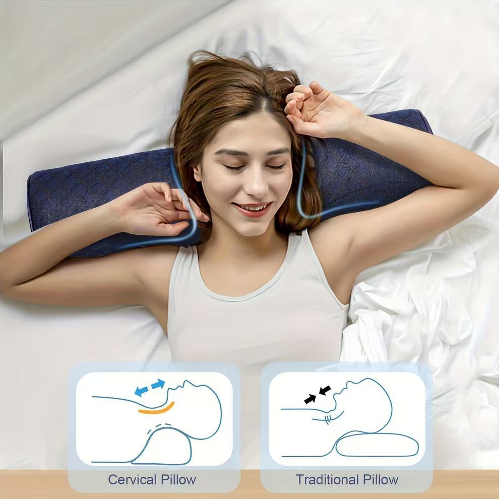 1pc Coussin de Soutien Cervical - Soins Ergonomiques du Cou pour Confort Nomade & Relaxation Instantanée, Coussinet pour Jambes